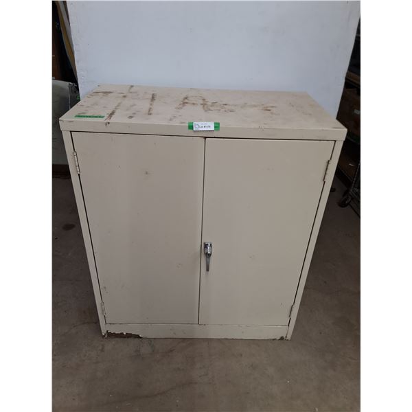 * Metal Locking 3-Shelf Cabinet, No Key - 20x38x42" - Cannot Ship