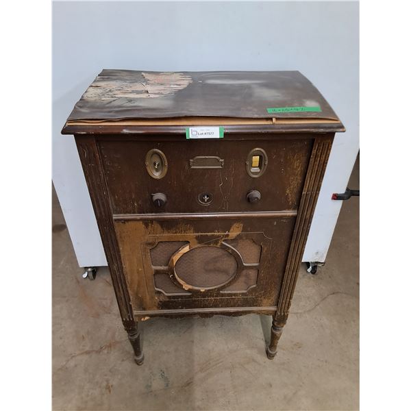 * Antique Westinghouse Tube Radio Cabinet (Needs Some Repair) - 16x25x42" - Cannot Ship