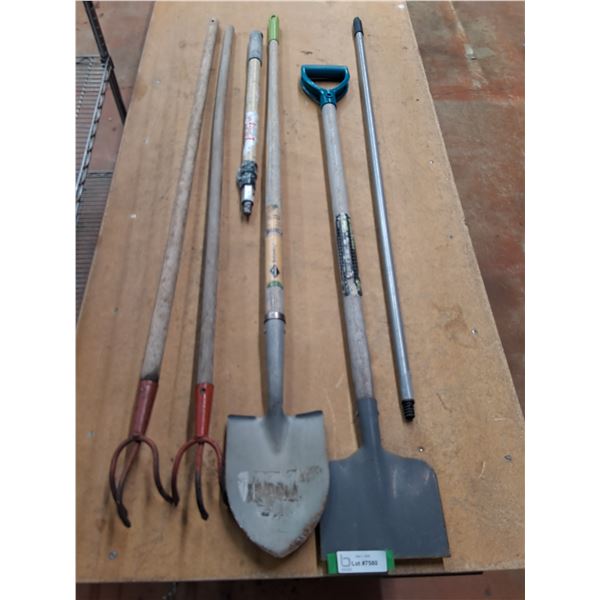 ** Ice Scraper, Spade Shovel, Garden Harrows, Handles - Pickup Only
