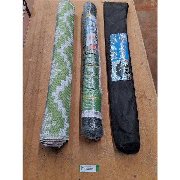 Sealed Role of Synjute & Windshield Cover, 5x3' Outdoor Area Rug - Cannot Ship