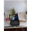 Image 1 : Tote, Party Streamers, Electrified Plant - Untested, Assorted Books, Laptop Case, Pickup Only