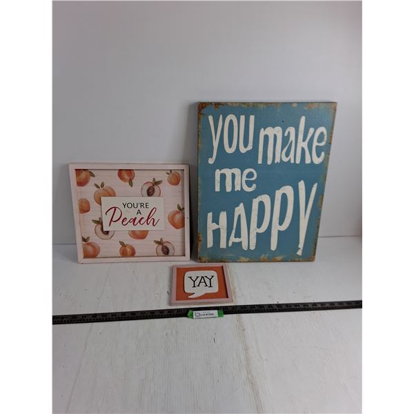 (3) Positive Expression Signs - 16x20", 14x13", 7x7"