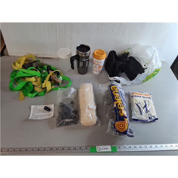 Steel Wool, Wheel Locks, Ratchet Tie Down Straps, Misc.