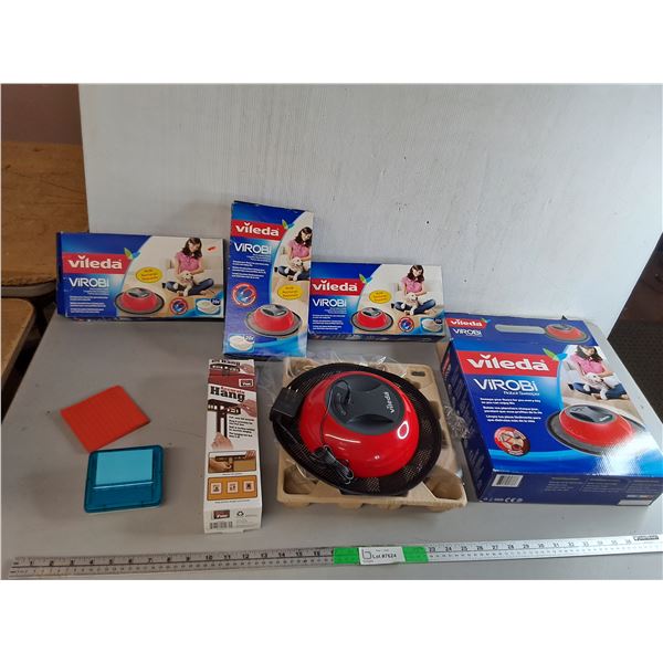 Vileda Robot Sweeper- Take a Charge, Electrostatic Cloths, Post-it Note Dispenser, Misc.