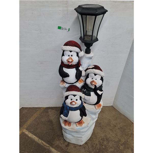 **Penguin Christmas Standing Solar Lamp As-Is No Shipping