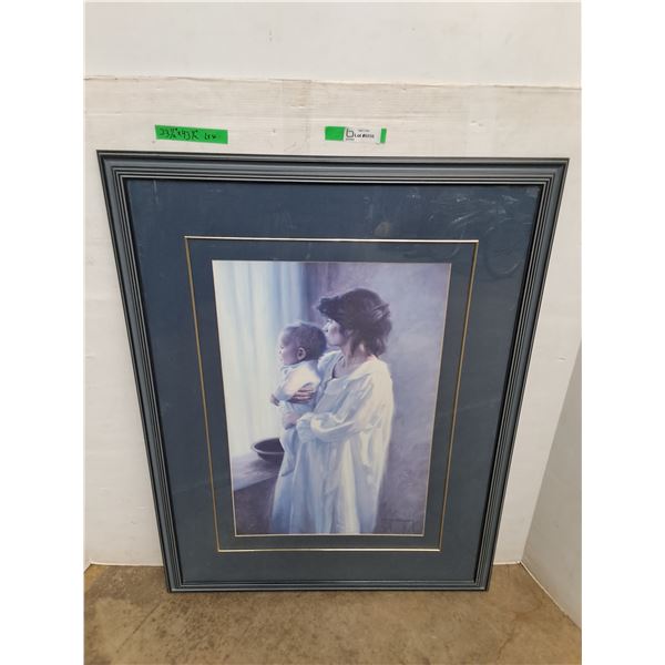 *Painting Print of Woman and Young Child No Shipping