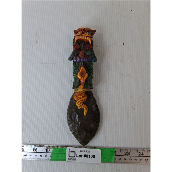 Stone Replica Aztec Knife 9"