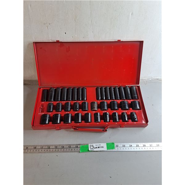 Impact Socket Set & Case, As Is