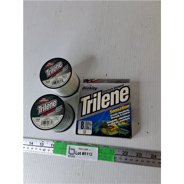 (3) Rolls of Trilene Fishing Line