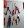 Image 2 : International Tool Box & Contents- Hex Key Set, Wire Stripper/Crimper, Pliers, Misc.