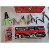 Image 3 : International Tool Box & Contents- Hex Key Set, Wire Stripper/Crimper, Pliers, Misc.