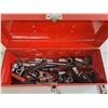 Image 4 : International Tool Box & Contents- Hex Key Set, Wire Stripper/Crimper, Pliers, Misc.