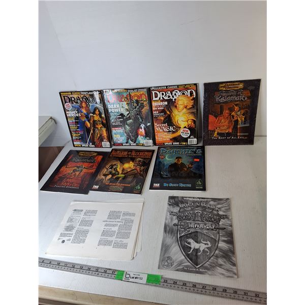 Dragon Magazine, Dungeons & Dragons Books/Printouts