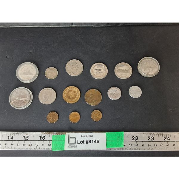 Mexican, British, Canadian Coins, Misc.