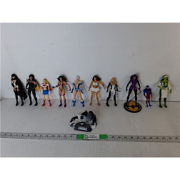 (10) Action Figures-Supergirl, Catwoman, Wonder Woman, Misc.