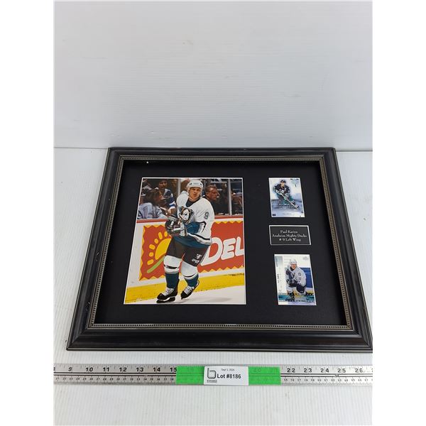 Framed Paul Kariya Anaheim Mighty Ducks Wall Decor 18" x 15", Cannot Authenticate