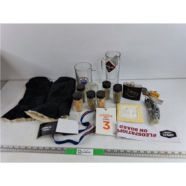 Beersteins, Liquor Flask, Winter Mitts, Spice Shakers, Keys, Misc