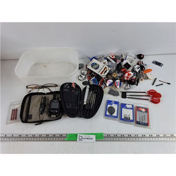 Accu Check Glucose Level Tester, Dart Supplies, Glasses & Plastic Container