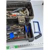 Image 4 : Plastic Tool Box, Tin Shears, Strap Wrench, Hack Saw, Metal File, C Clamp, Mallet, Misc