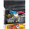 Image 3 : Plastic Tool Box, C Clamps, Putty Knife, Scissors, Chuck Key, Bolts, Measuring Tape, Misc
