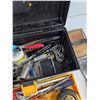 Image 4 : Plastic Tool Box, C Clamps, Putty Knife, Scissors, Chuck Key, Bolts, Measuring Tape, Misc