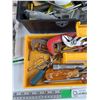 Image 5 : Plastic Tool Box, C Clamps, Putty Knife, Scissors, Chuck Key, Bolts, Measuring Tape, Misc