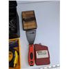 Image 7 : Plastic Tool Box, C Clamps, Putty Knife, Scissors, Chuck Key, Bolts, Measuring Tape, Misc