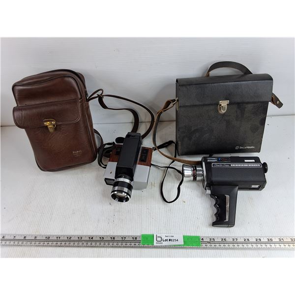 Vintage Kodak Camera & Caddy, Bell & Howell Director Series Camera - As Is