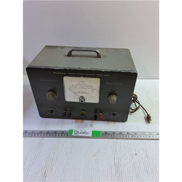 Heathkit Variable Voltage Regulated Powers Supply 13"x7"x9" Powers On