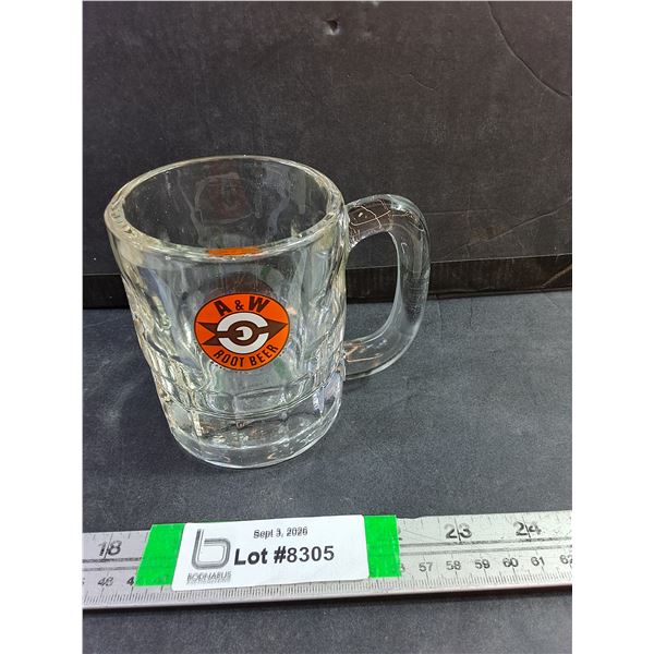 A&W Root Beer Glass Cup 3  Diameter 4 1/14  Height