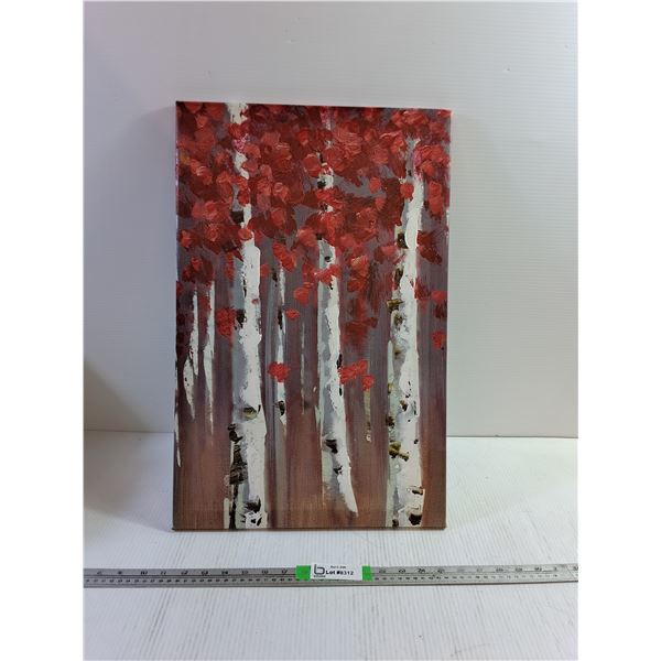 Oil Painting "Blazing Birch" 15"x24"