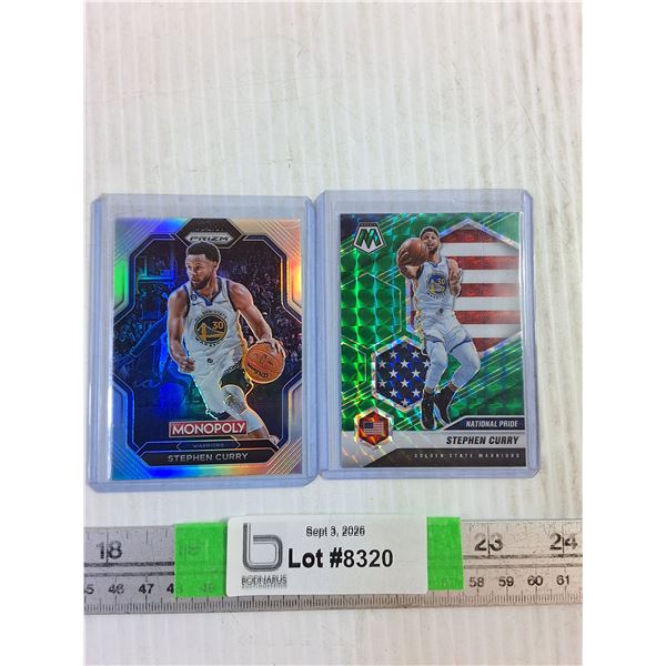 (2) Stephen Curry Basketball Cards- Gold Rainbow & Rookie- Cannot Authenticate