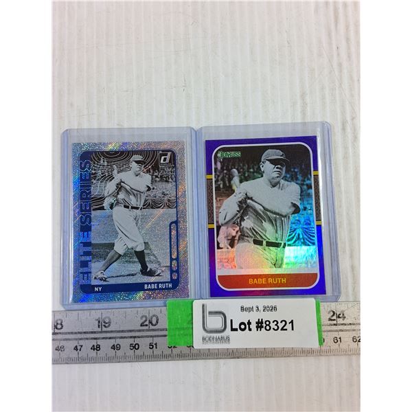(2) Babe Ruth Baseball Inserts- Cannot Authenticate