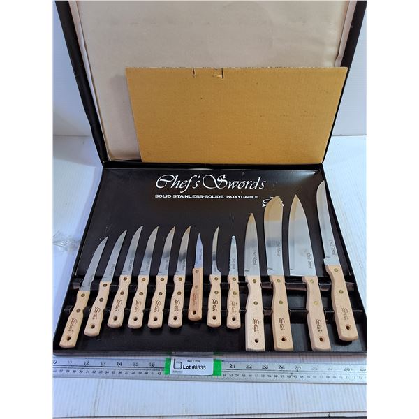 Chefs Swords Solid Stainless (13) Piece Kit