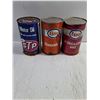 Image 2 : (3) Vintage Oil Cans with Contents-ESSO and STP-Cannot Ship
