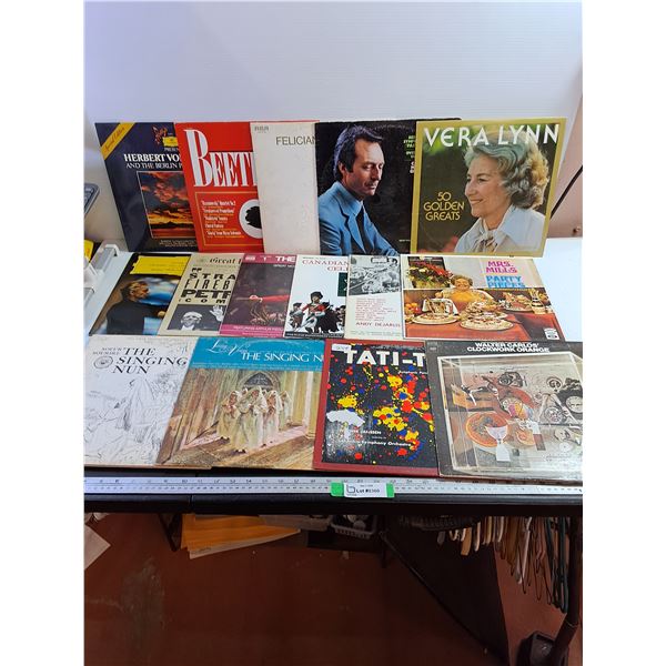 (15) Vinyl Records - Vera Lynn, Mrs. Mills, Andy Dejarlis