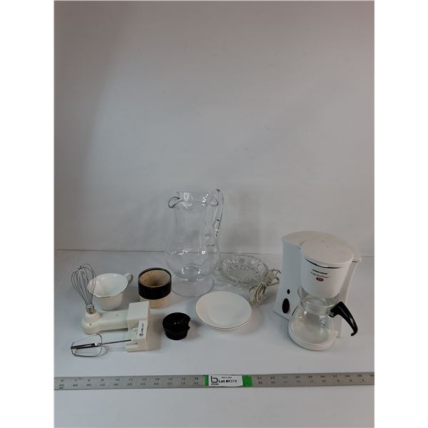 Black & Decker Coffee Maker Powers On, Lifelong Battery Operated Hand Mixer Untested As Is, Misc