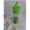 Image 8 : (2) Trays, Ceramic Gravy Separator, Ceramic Pitcher, Misc