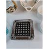 Image 9 : (2) Trays, Ceramic Gravy Separator, Ceramic Pitcher, Misc