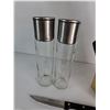 Image 3 : Salt and Pepper Shakers/Grinders, Various Knives with Stand