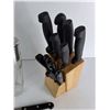 Image 4 : Salt and Pepper Shakers/Grinders, Various Knives with Stand