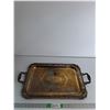 Image 1 : Silver Plated Tray with Floral Engravings