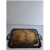 Image 7 : Silver Plated Tray with Floral Engravings