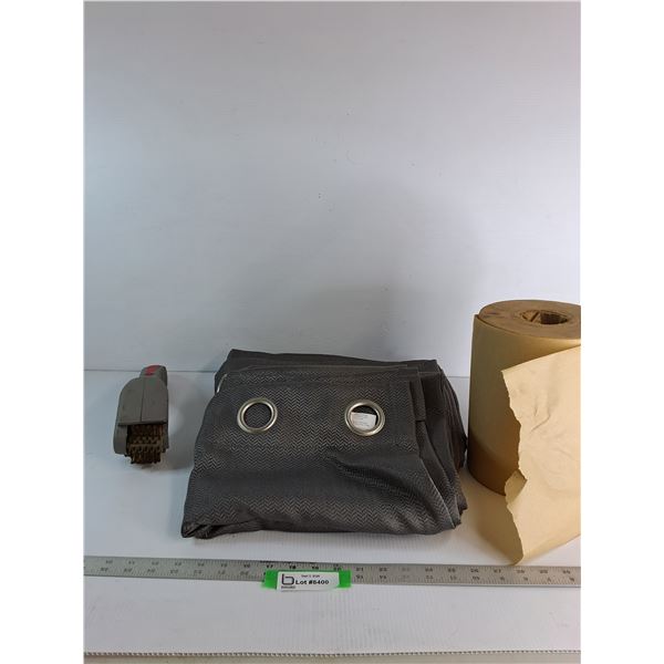 Motorized BBQ Grill Brush, Shower Curtains (2) 50" x 82", Paper Towel
