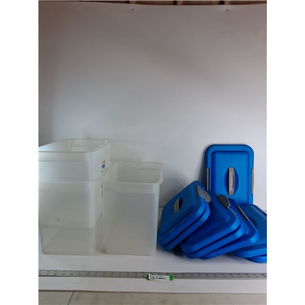 Sterilite Storage Bins - 30" x 8" x 11"- 3 Bins, 8 Lids