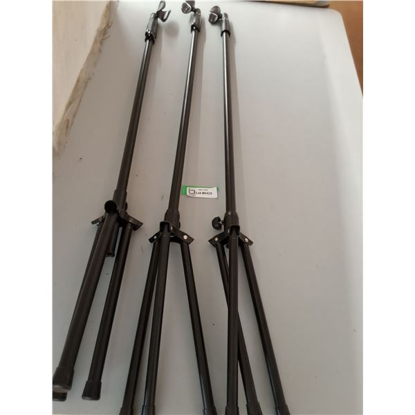 Microphone Stands (3) - 2 are Extendable - 43" Tall Before Extension, Pickup Only