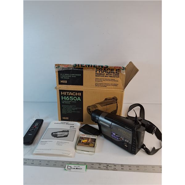 Hitachi Video Camcorder, Battery Pack, Remote, Haze Filter