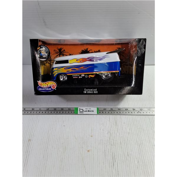 1:18 Hot Wheels Collectibles Customized Volkswagen Drag Bus (NIB)