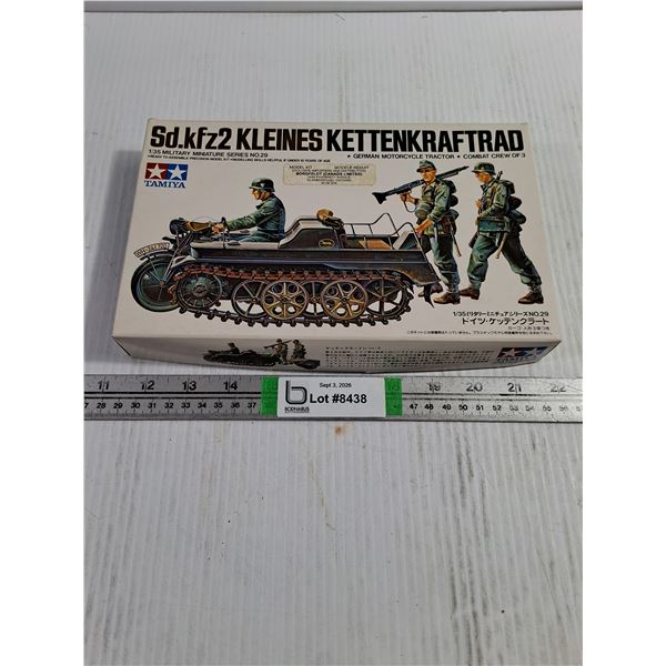 1:35 Tamiya Military Miniatures-German Motorcycle Tractor-missing directions