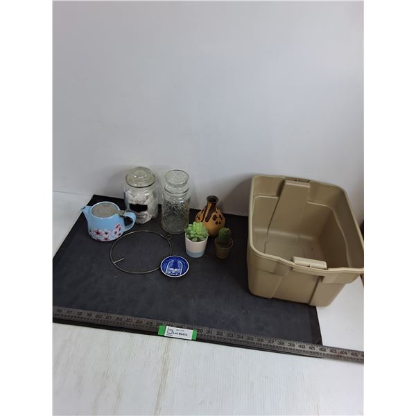 Dry Food Storage, Teapot, Vase, Cactus Candle, Faux Plant, Tote, Misc., Pickup Only